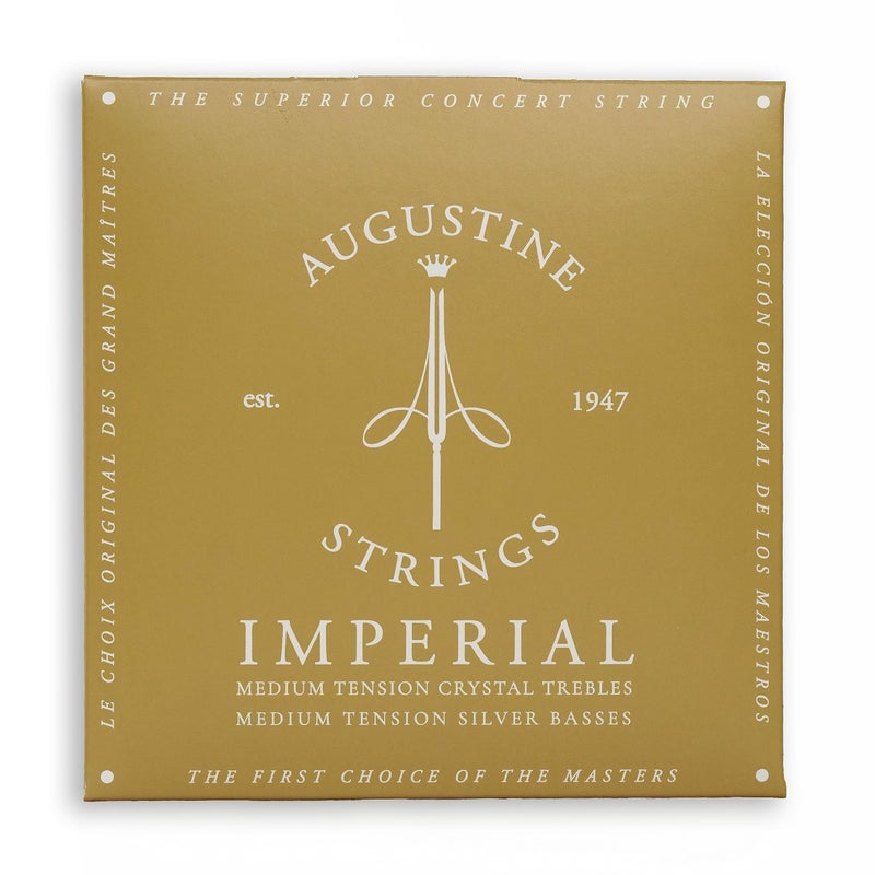 Augustine Strings Imperial Medium Tension - Premium Crystal Nylon Classical Guitar Strings - Produced in New York by the Manufacturer of the Original Nylon String - 1 Set - Image 1